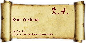 Kun Andrea névjegykártya